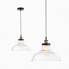 Clear Factory Glass Dome Pendant Light