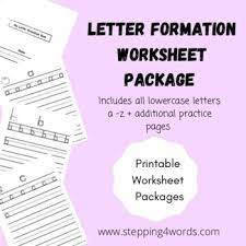 lowercase letter formation worksheets a