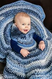 Crochet Car Seat Poncho For Baby And