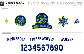 Above them is the team's woodmark. Unofficial Athletic Minnesota Timberwolves Rebrand