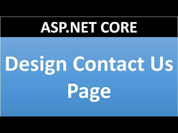 design contact us page in asp net core