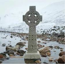 celtic cross stone garden ornament