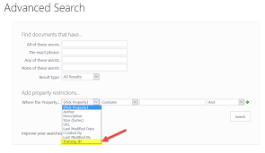 configuring advanced search in