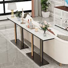 Glossy Marble Console Table