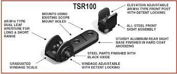 ruger 10 22 s tech sights
