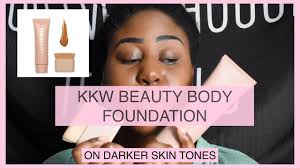 kkw body foundation in tan review on