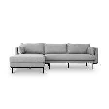 loft slate grey right sectional sofa