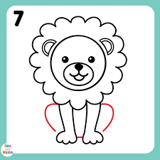 how to draw a lion easy cartoon drawing