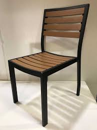 Faux Wood Patio Chair Set Of 14 Ga