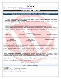 Purchase Manager Sample Resumes Download Resume Format