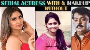 serial actresses with without makeup