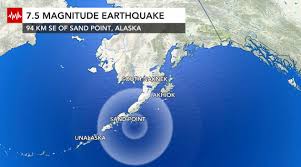 During the past 24 hours, alaska and aleutian islands was shaken by 2 quakes of magnitude 4.0 or above and 7 quakes between 2.0 and 3.0.there were also 47 quakes below magnitude 2.0 which people don't normally feel. Tsunami Recorded In Alaska After 7 5 Earthquake Accuweather
