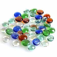 china glass decorative pebble beads