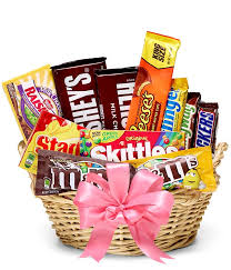 the sweetest candy gift basket at from