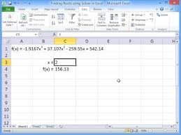 Using Solver In Excel Part 1 Finding