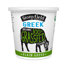 stonyfield organic 100 grfed greek