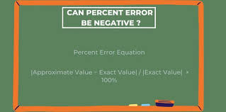 can percent error be negative whydo