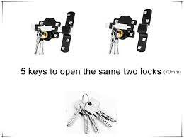 Gate Lock 5 Keys Garden Locking