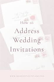 how to address wedding invitations