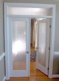 Frosted French Doors With Window On Top