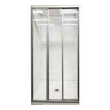 Framed 3 Panel Slider Acrylic Shower
