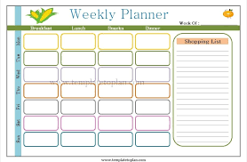 Blank Meal Planner Template Free Editable Meal Planner