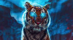 Descubra aqui os melhores papéis de parede para celular 3d e 4k disponíveis em toda a internet. Tiger With Blue Glowing Eyes Wallpaper 4k Ultra Hd Id 6972