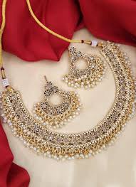 high gold plated antique necklace set