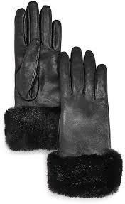 Fur Lined Leather Gloves Women Shopstyle