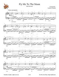 Fly me to the moon is the title of a song originally written by bart howard in 1954. Fly Me To The Moon Piano Sheet Music