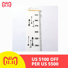 Us 2 23 30 Off Baby Child Kids Height Ruler Kids Growth Size Chart Height Chart Measure Ruler Wall Sticker For Kids Room Home Decoration Hang In
