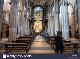 En el interior de la catedral de Santiago de Compostela Fotografía de stock  - Alamy