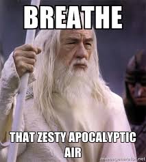 Breathe That zesty apocalyptic air - White Gandalf | Meme Generator via Relatably.com