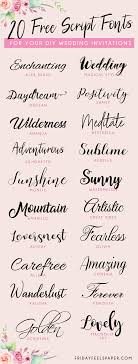 Check out script fonts on ebay. 20 Free Script Fonts For Your Diy Wedding Invitations Friday Feels Paper