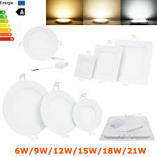 Dimmable Led Panel Light 9w 12w 15w 18w 21w Epistar Recessed Ceiling Down Lights Ebay