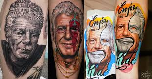 Us celebrity chef and television personality anthony bourdain has been found dead in his hotel room, aged 61, of an apparent suicide. Honor Anthony Bourdain With Legendary Tattoos Tattoo Ideas Artists And Models