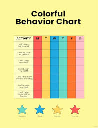 free behavior charts 32 free pdf