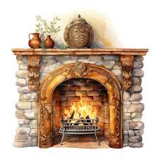 Beautiful Stone Fireplace With A Cozy