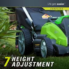 Amazon Com Greenworks 19 Inch 40v Cordless Lawn Mower With