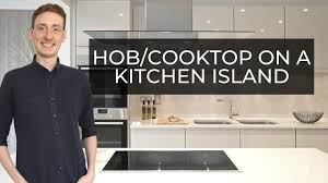 hob cooktop on a kitchen island