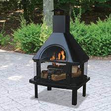 Summer Outdoor Wood Burning Fireplace