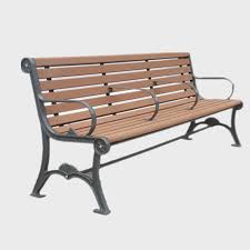 outdoor wood bench seating urban street