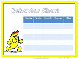 Printable Positive Behavior Charts For Kindergarten Template