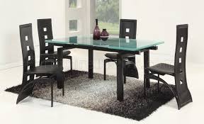 glass table extendable top modern
