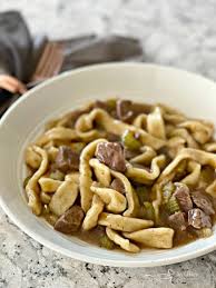 These delicious noodles are perfect for soups, stews, stroganoff or plain with butter and cheese. Comforting Beef Noodles Egg Noodles And Tender Chunks Of Beef