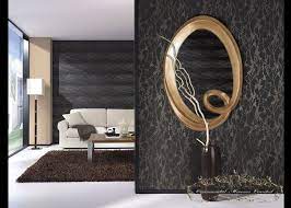 Large Gold Oval Mirror From Ornamental