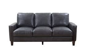York Gray Leather Sofa By Bh Furniture