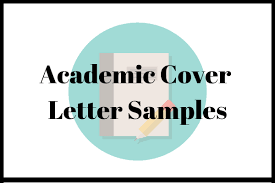 Academic Cover Letter Samples Inomics