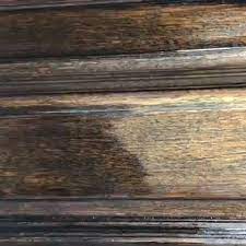 weathered wood front door