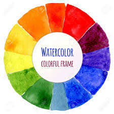 Watercolor Color Wheel Isolated Watercolor Spectrum Vector